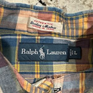 Ralph Lauren Plaid Long Sleeve Button Shirt L